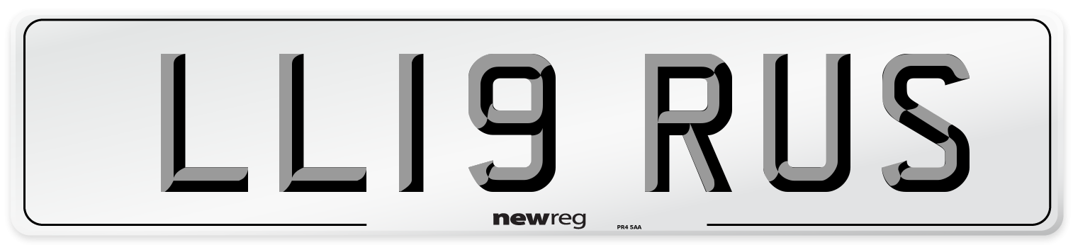 LL19 RUS Number Plate from New Reg